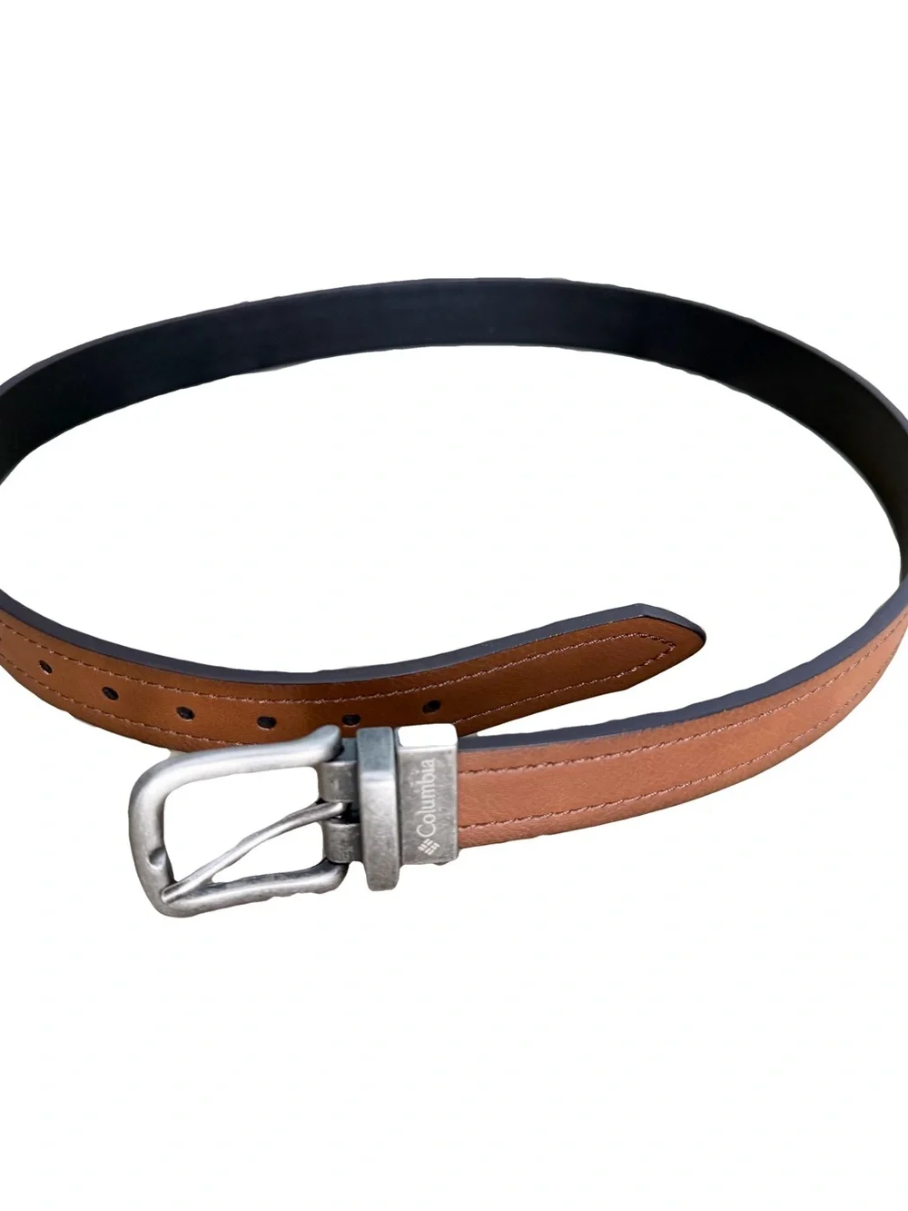 Nordstrom Boy Reversible Belt - Brown/Black and Silver Buckle